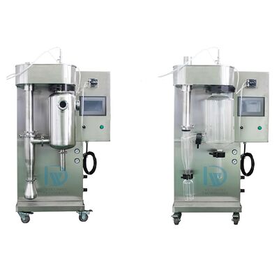 30~300℃ 공기 흡입 온도 및 실험실용 1kg/h 증발 용량 저온 진공 분무 건조기