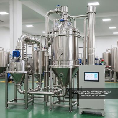 에너지 절약 및 환경 친화적 인 SUS316L 우유 스프레이 드라이어 기계 독립 제어 시스템
